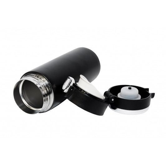 1. 420ml stainless steel vacuum flask with LED lid – black matt finish