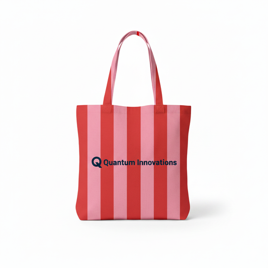 Customised Striped Canvas Tote Bags with Rope Handles