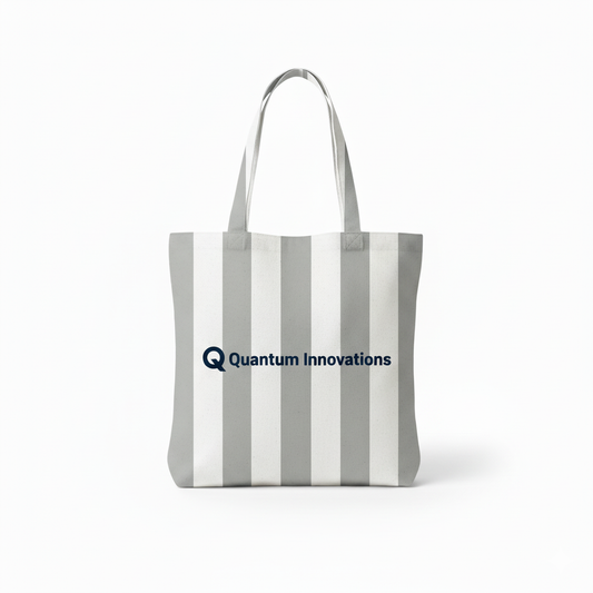 Customised Striped Canvas Tote Bags with Rope Handles
