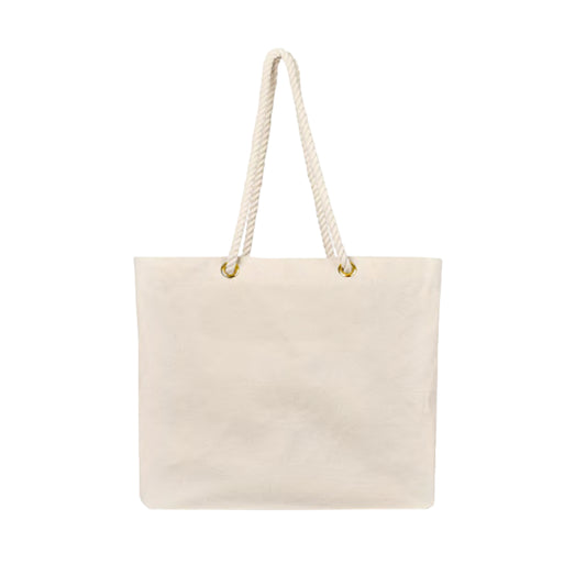 Custom Canvas Beach Bag with Rope Handles