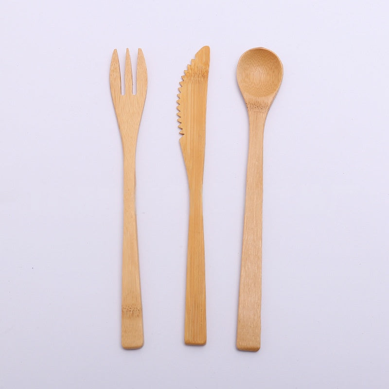 19cm Bamboo Cutlery Set – Eco-Friendly Custom Engraved Utensil Set for Corporate Gifts