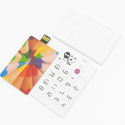 logo-usb-drive-flat-card-design
