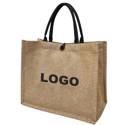 Personalized Linen Grocery Tote Bag – Premium Jute Bags Bulk for Corporate Branding