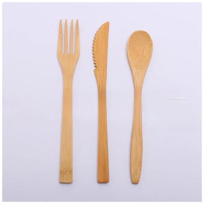 19cm Bamboo Cutlery Set – Eco-Friendly Custom Engraved Utensil Set for Corporate Gifts