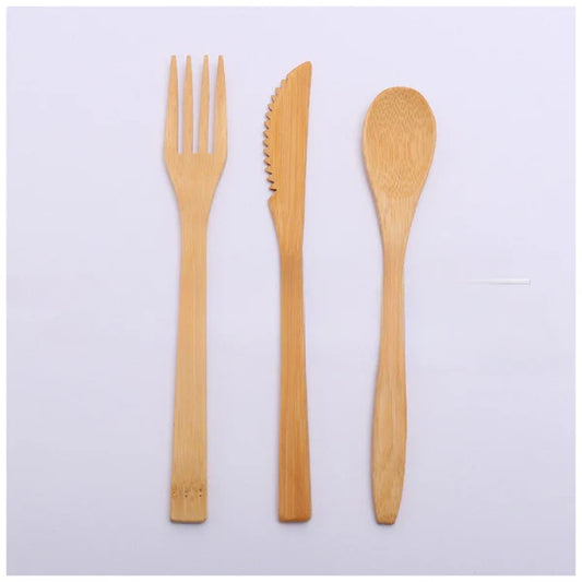 19cm Bamboo Cutlery Set – Eco-Friendly Custom Engraved Utensil Set for Corporate Gifts