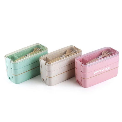 3 Layer Wheat Lunch Box