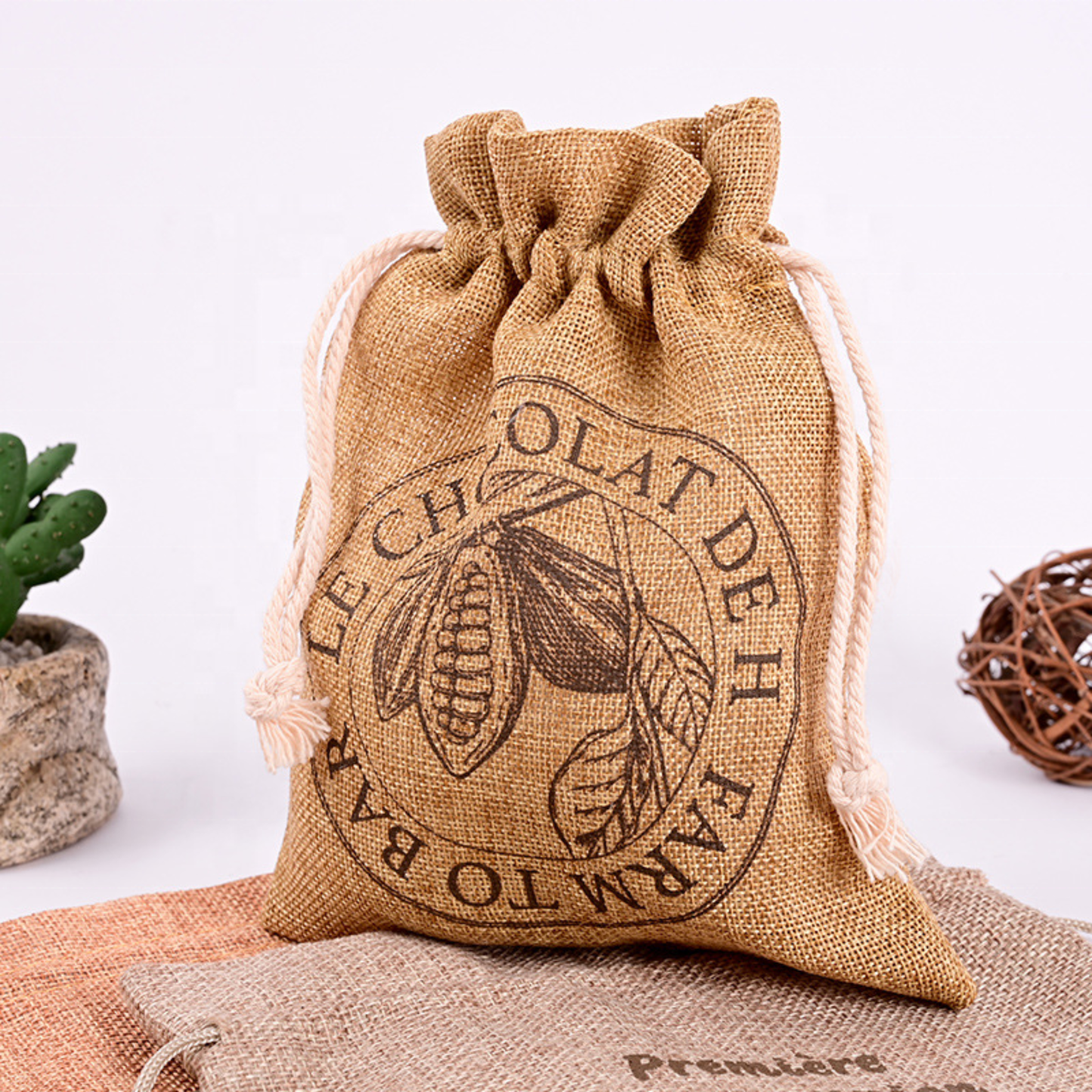 Premium Custom Drawstring Jute Bag Bulk for Corporate Branding