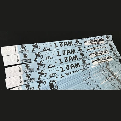 Barcode and Numbering TYVEK Wristbands