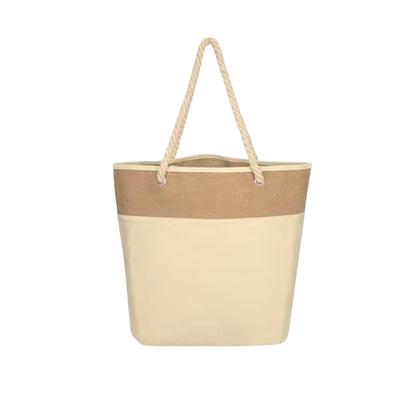 Premium Custom Beach Bag with Rope Handles – Canvas & Jute Design