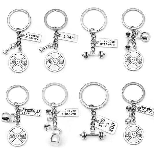 Fitness Equipment Keychains