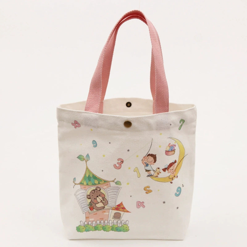 Cartoon Print Kids' Canvas Storage Bag