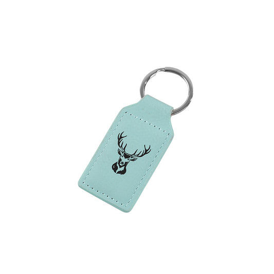 Leather Antler-Shaped Keychain