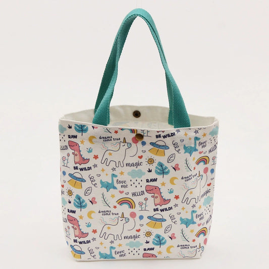 Cartoon Print Kids' Canvas Storage Bag