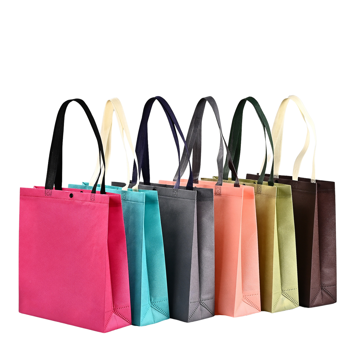Dark-Button Non-Woven Tote Bag