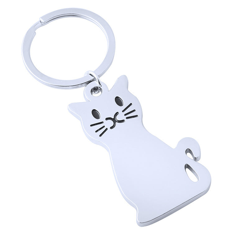 Metal Cat Series Keychain