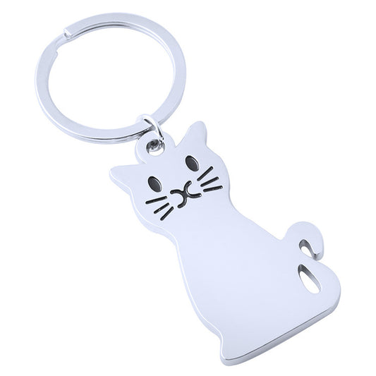 Metal Cat Series Keychain