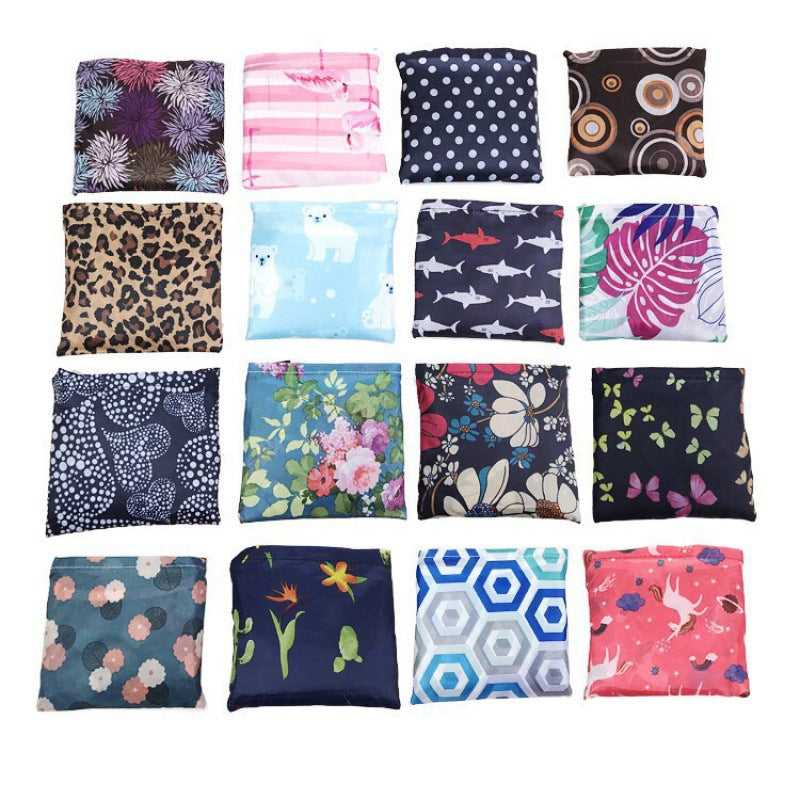 Large Floral Polyester Foldable Shopping Bags