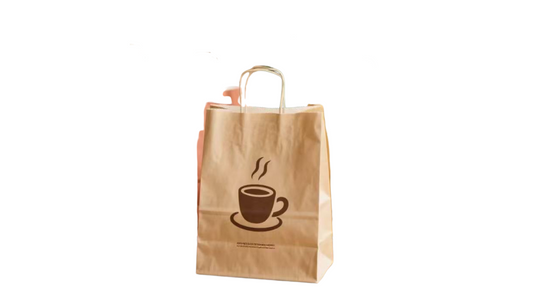 Wholesale Kraft Paper Bags – Custom Handle Bags for Takeout Coffee