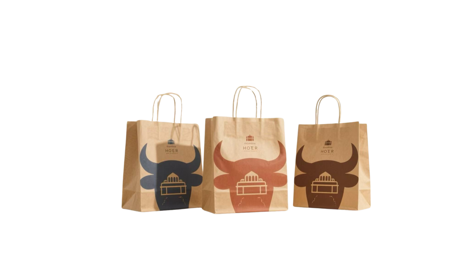Wholesale Kraft Paper Bags – Custom Handle Bags for Takeout Coffee