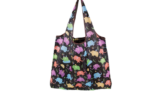 Large Floral Polyester Foldable Shopping Bags
