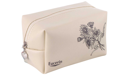 Beige Custom Travel Bag with Floral Print – Branded Toiletry Organizer for Corporate Gifting