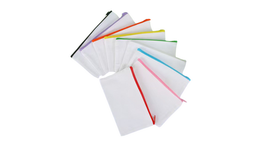 White canvas pencil case