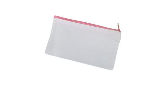 White canvas pencil case