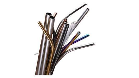 Reusable Stainless Steel Drinking Straw Set