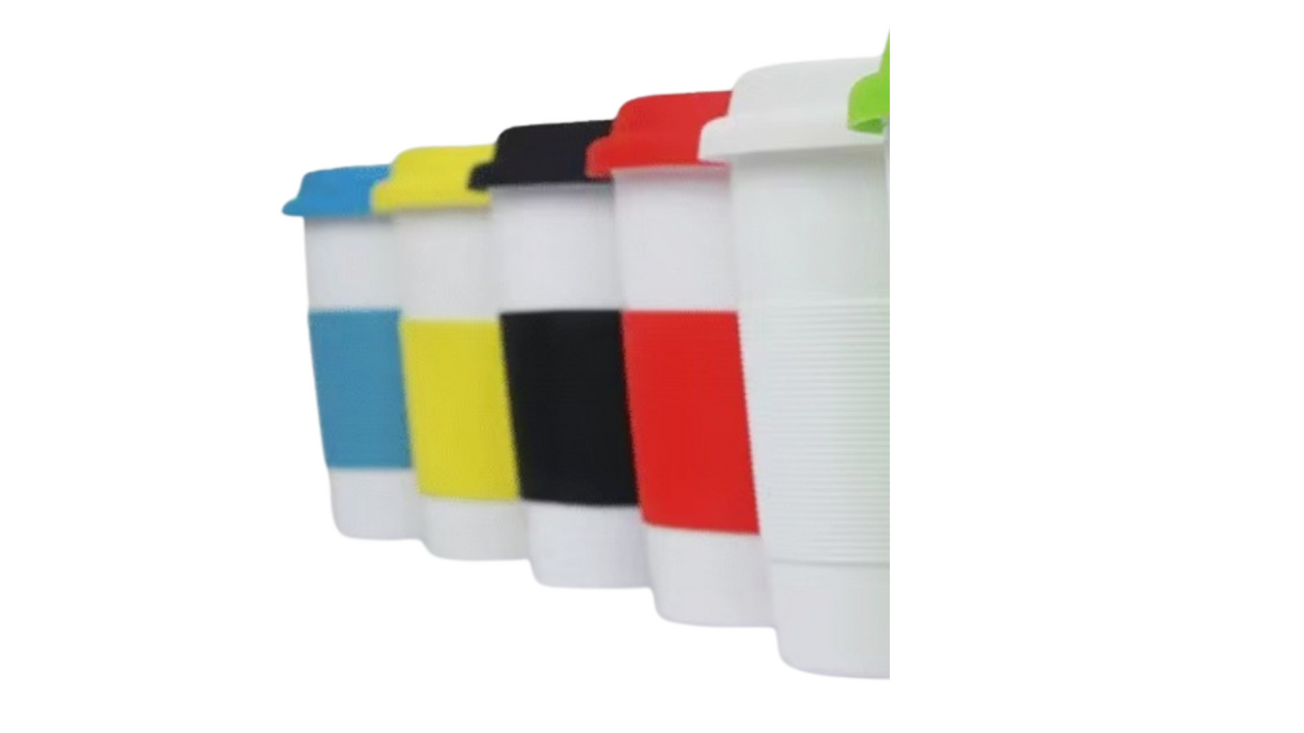 Heat-Resistant Ceramic Cup with Silicone Grip