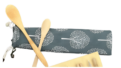 Bamboo Cutlery Set with Logo Engraving