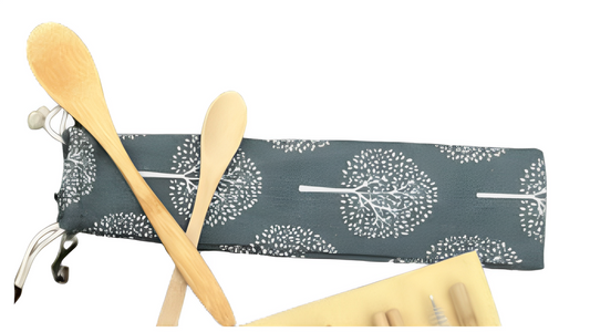 Bamboo Cutlery Set with Logo Engraving