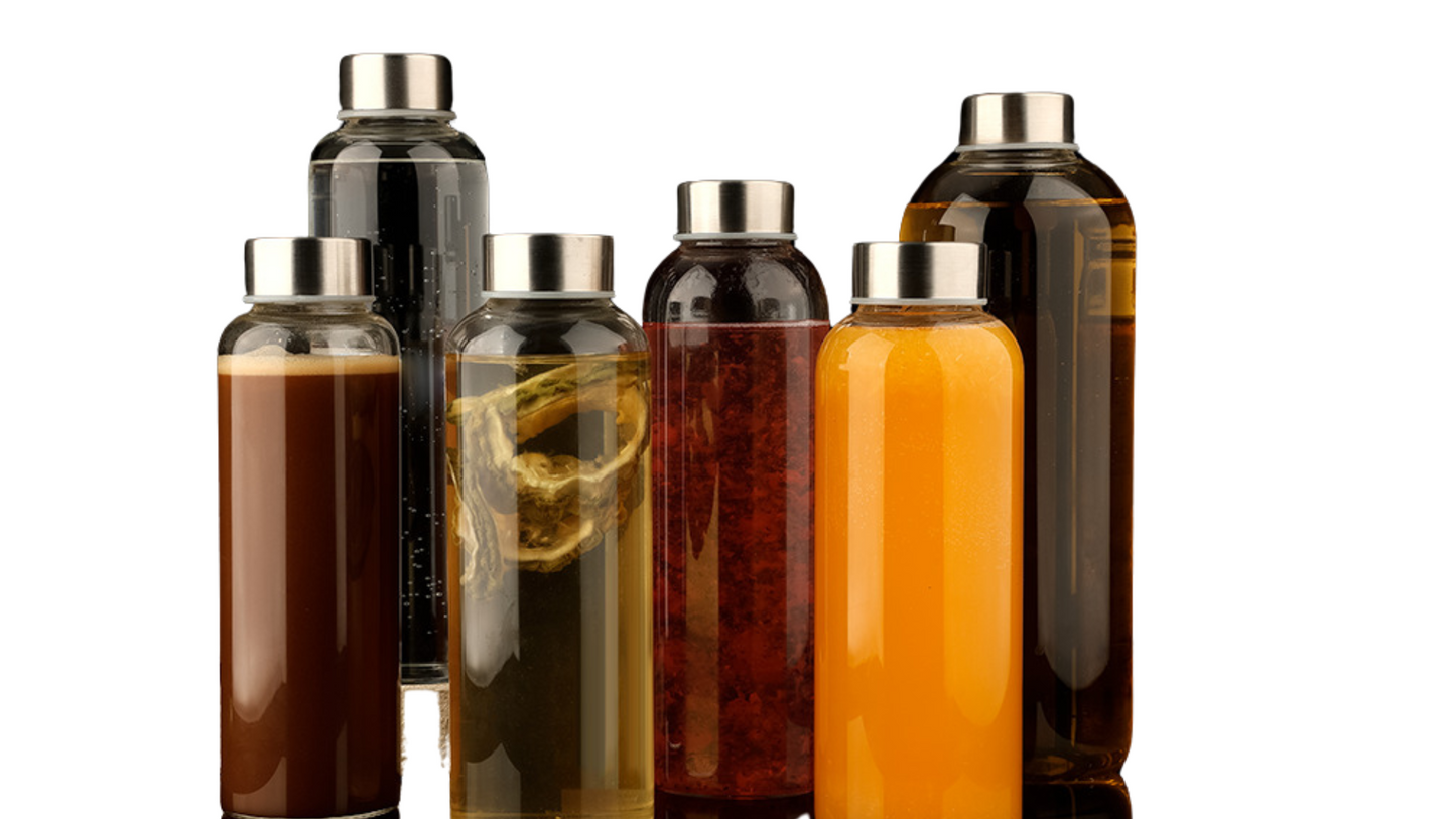 Glass Portable Beverage Bottle