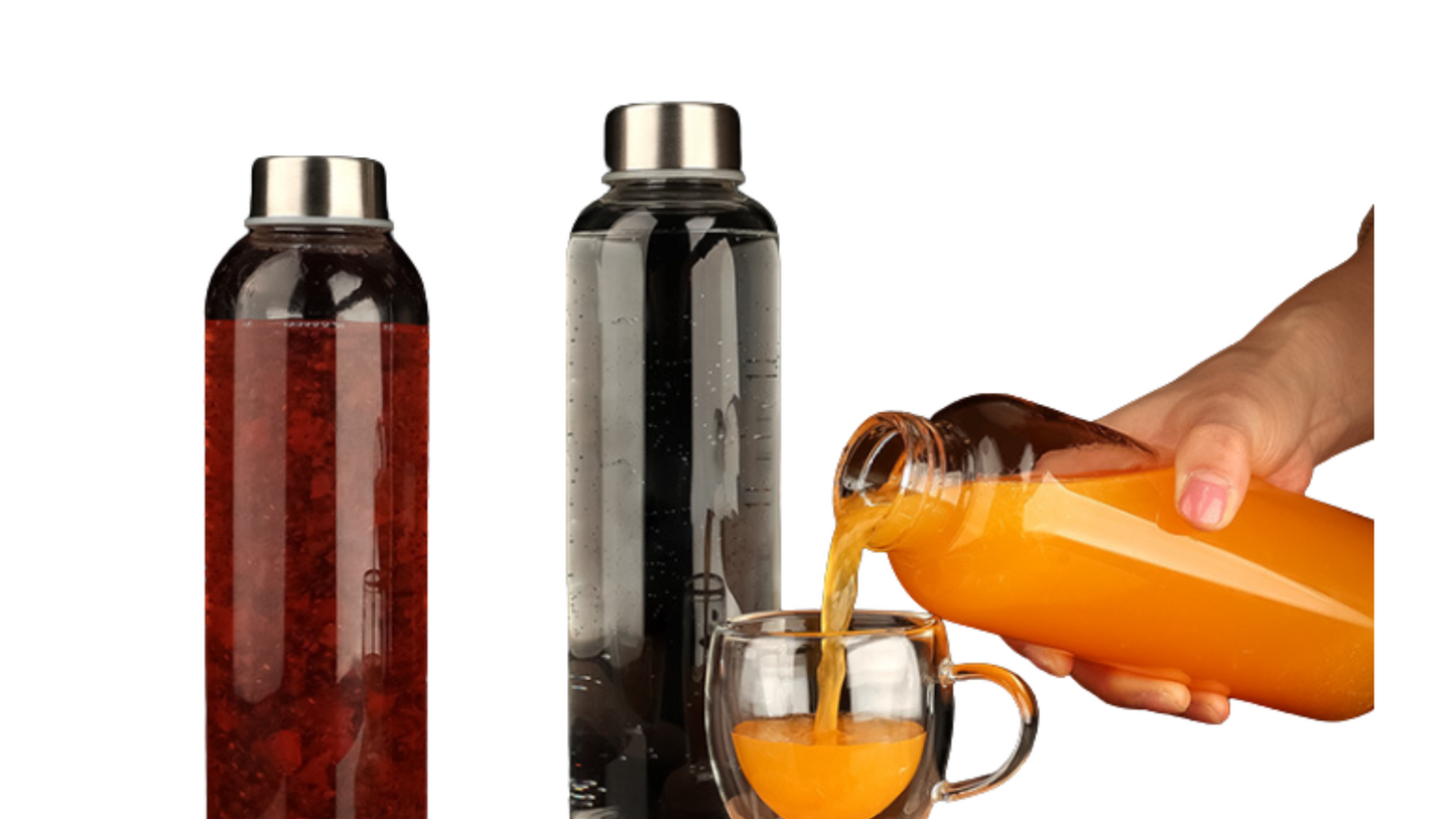 Glass Portable Beverage Bottle
