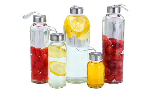 Transparent Glass Water Bottle