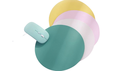 Round Waterproof Leather Mouse Pad
