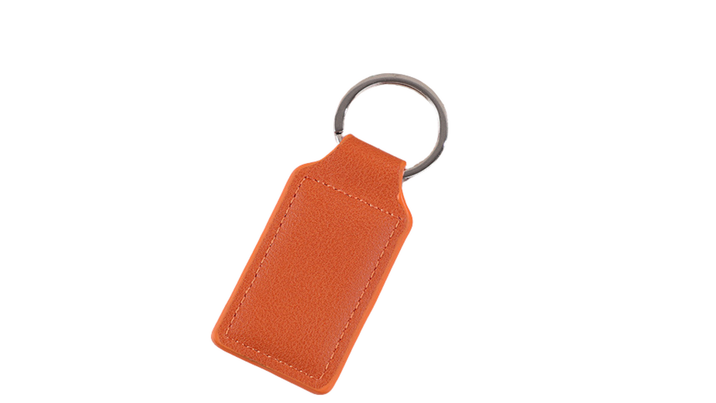 Leather Antler-Shaped Keychain