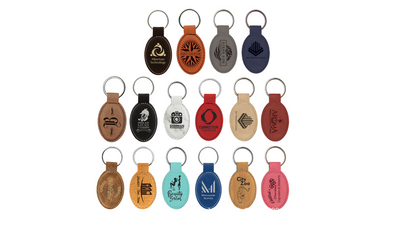 Leather Bag Tag and Car Keychain