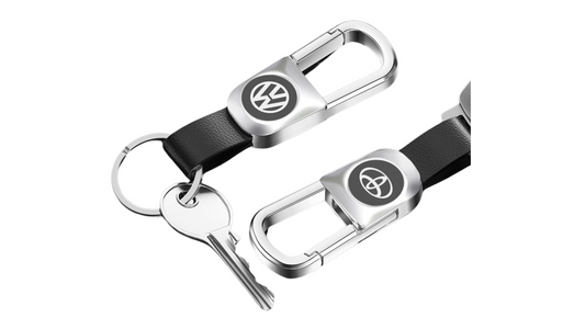Premium Keyring with Dual Leather Straps