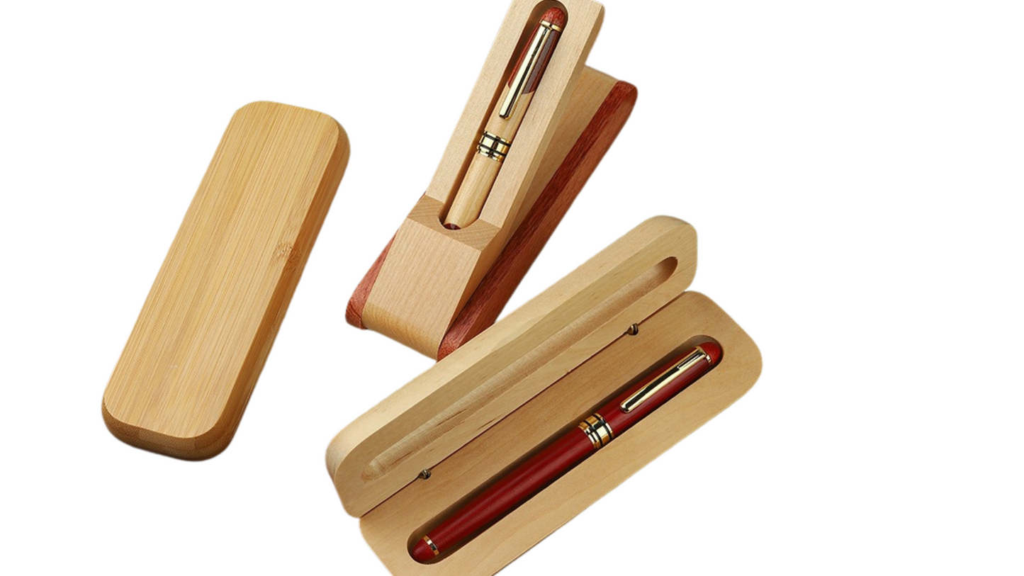 Vintage Two-Tone Bamboo & Metal Pen with Premium Refill