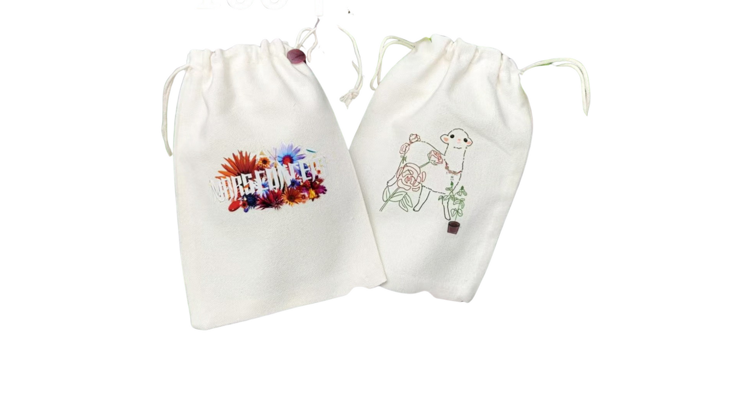 Customizable Cotton Canvas Jewelry Bag