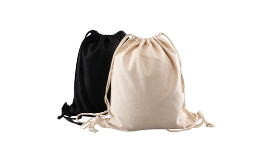 Blank Canvas Cotton Drawstring Bags