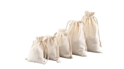 Blank Canvas Cotton Drawstring Bags