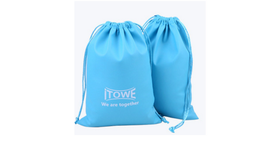 PU Leather Beauty Storage Drawstring Bag