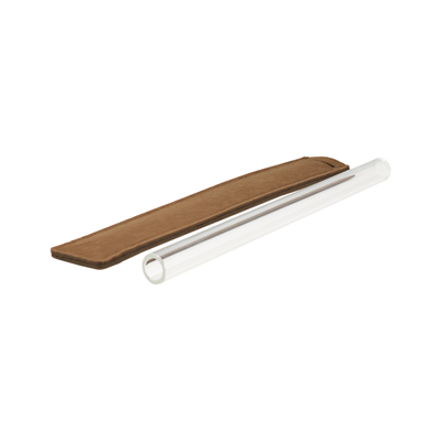 Straw Glass with Felt Pouch
