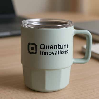 Three_pastel_ceramic_promotional_mugs_with_customizable_logo_and_clear_lids_in_peach_mint_and_rose_colors.