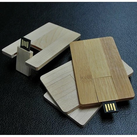 Wooden Card Size USB Thumb Drive