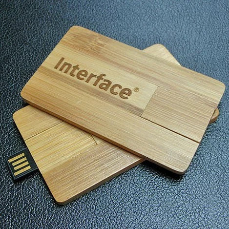 Wooden Card Size USB Thumb Drive