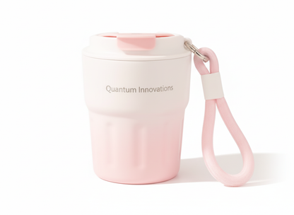 Premium Pink Promotional Travel Mug with Logo