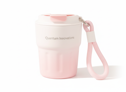 Premium Pink Promotional Travel Mug with Logo