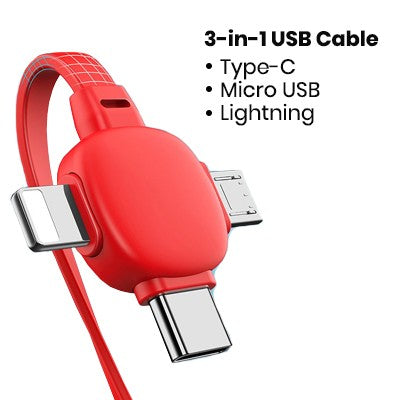 3-in-1 Retractable USB